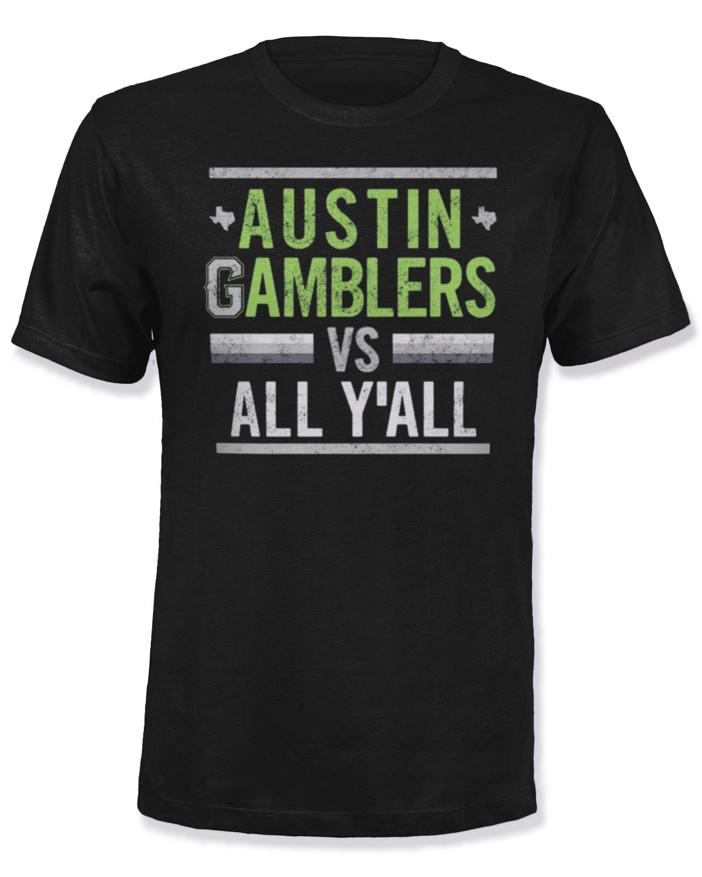 Austin Gamblers Black "Gamblers vs. All Y'All"T-Shirt