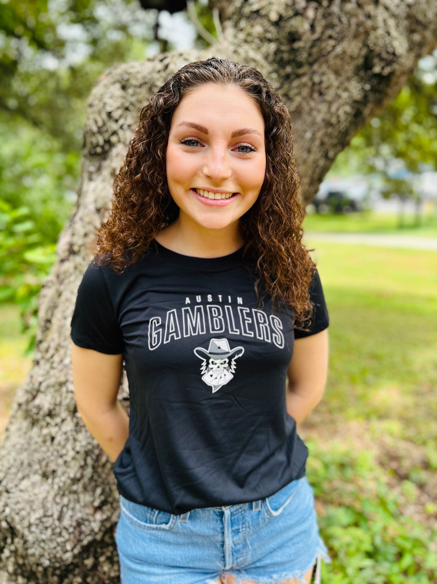 Women's Austin Gamblers Black Primary Under Armour Tech T-Shirt