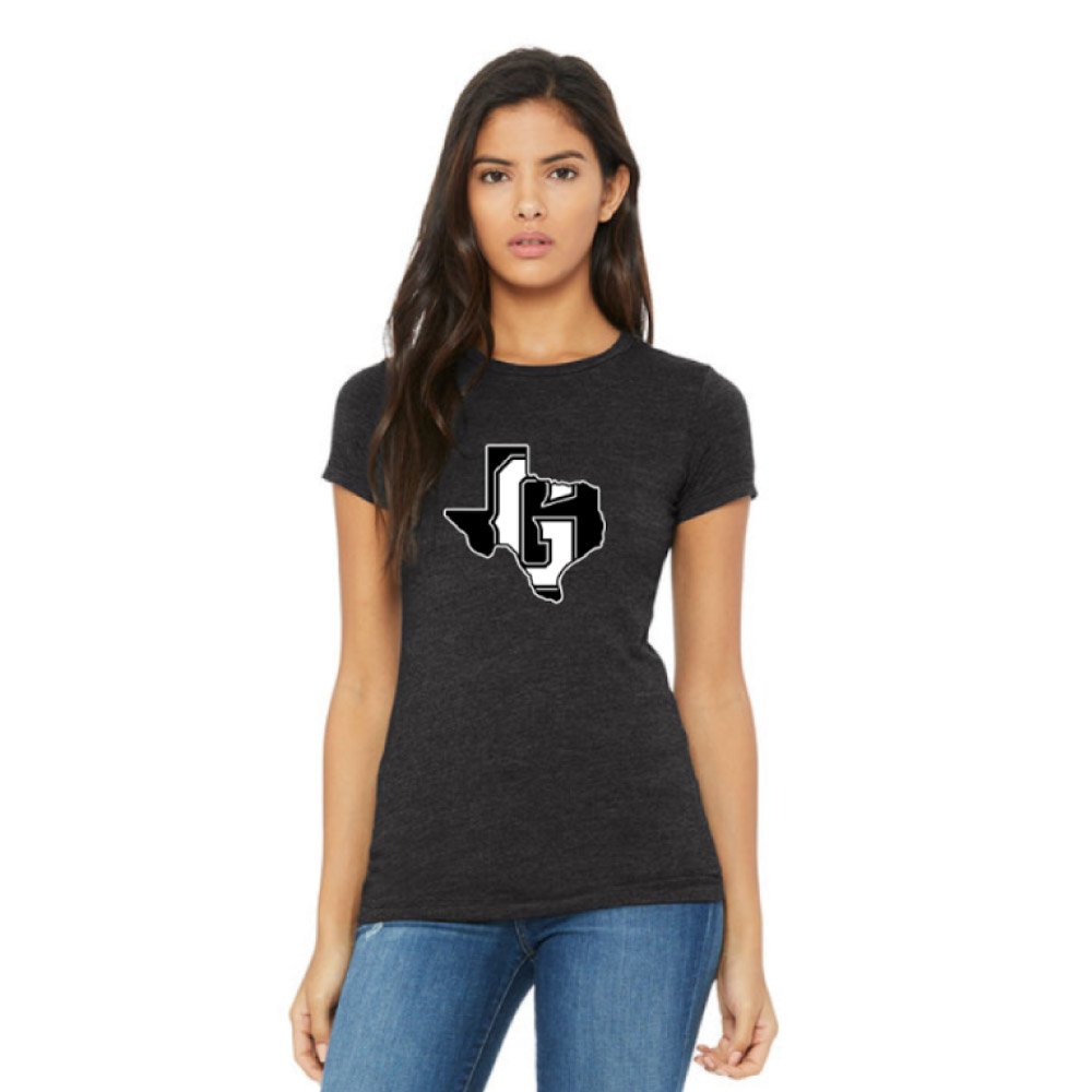 Women's Austin Gamblers Dark Grey State of Texas T-Shirt