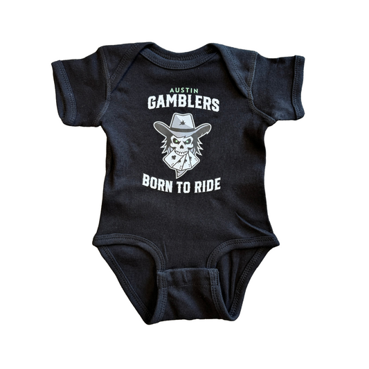 Infant Austin Gamblers "Born to Ride" Onesie