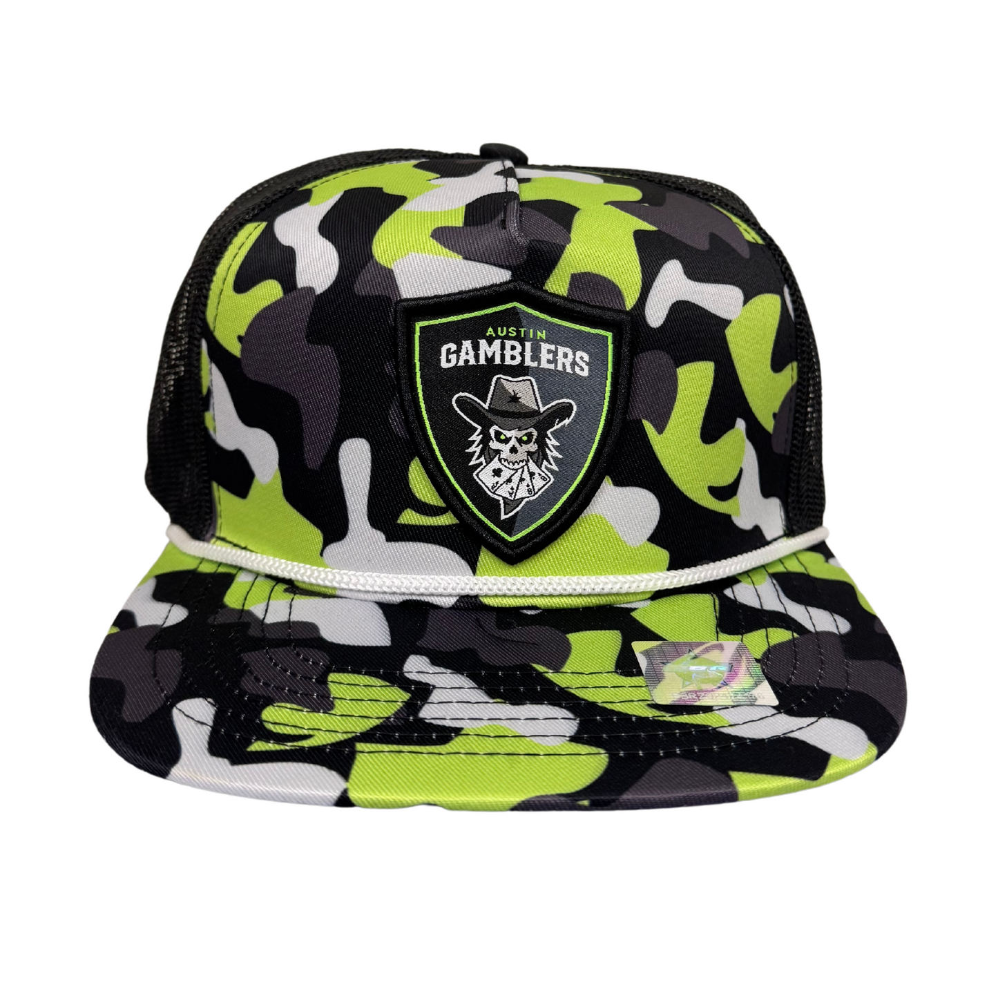 Austin Gamblers Camo Shield Patch Staunch Outfitters Snapback Hat