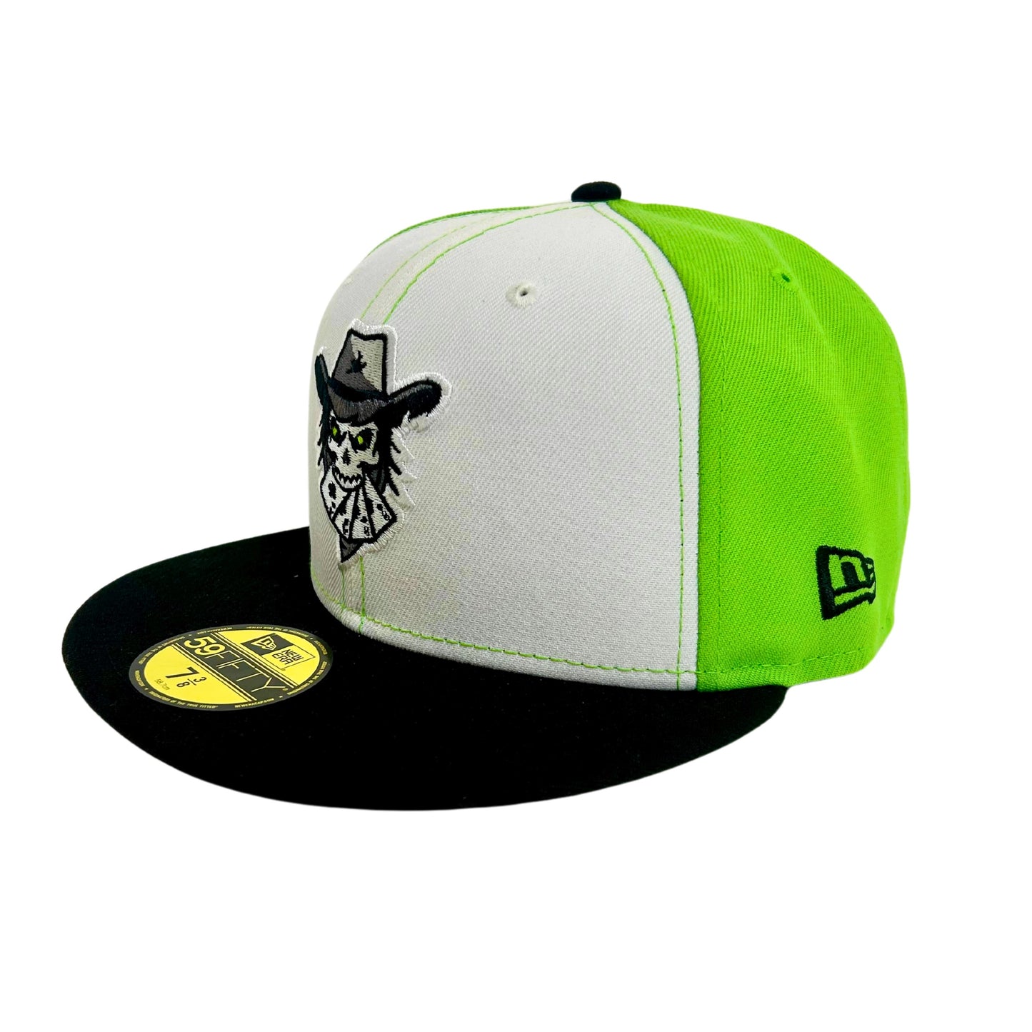 Austin Gamblers Lime & White New Era 6th Street Chutes Collection 59FIFTY Fitted Hat