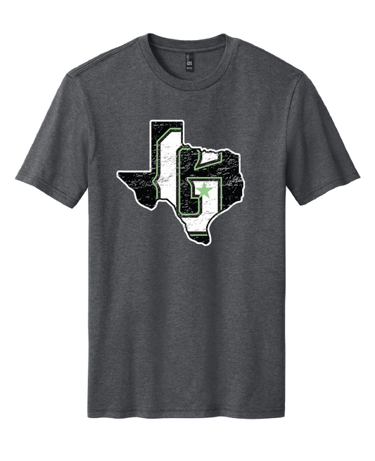 Austin Gamblers Grey State of Texas Distressed T-Shirt