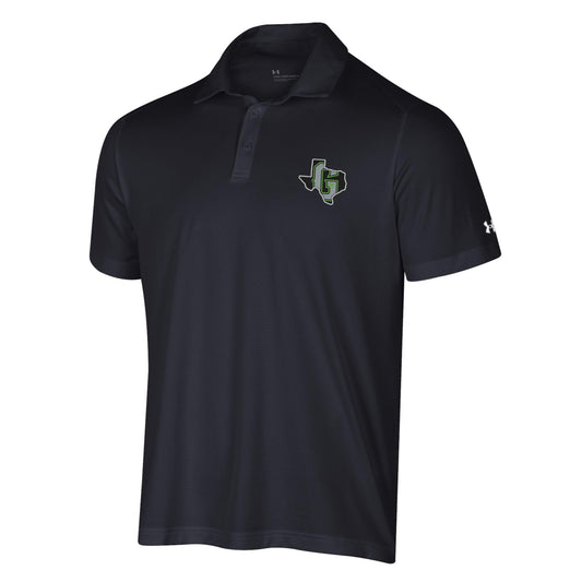 Austin Gamblers Black State of Texas Under Armour Performance Polo