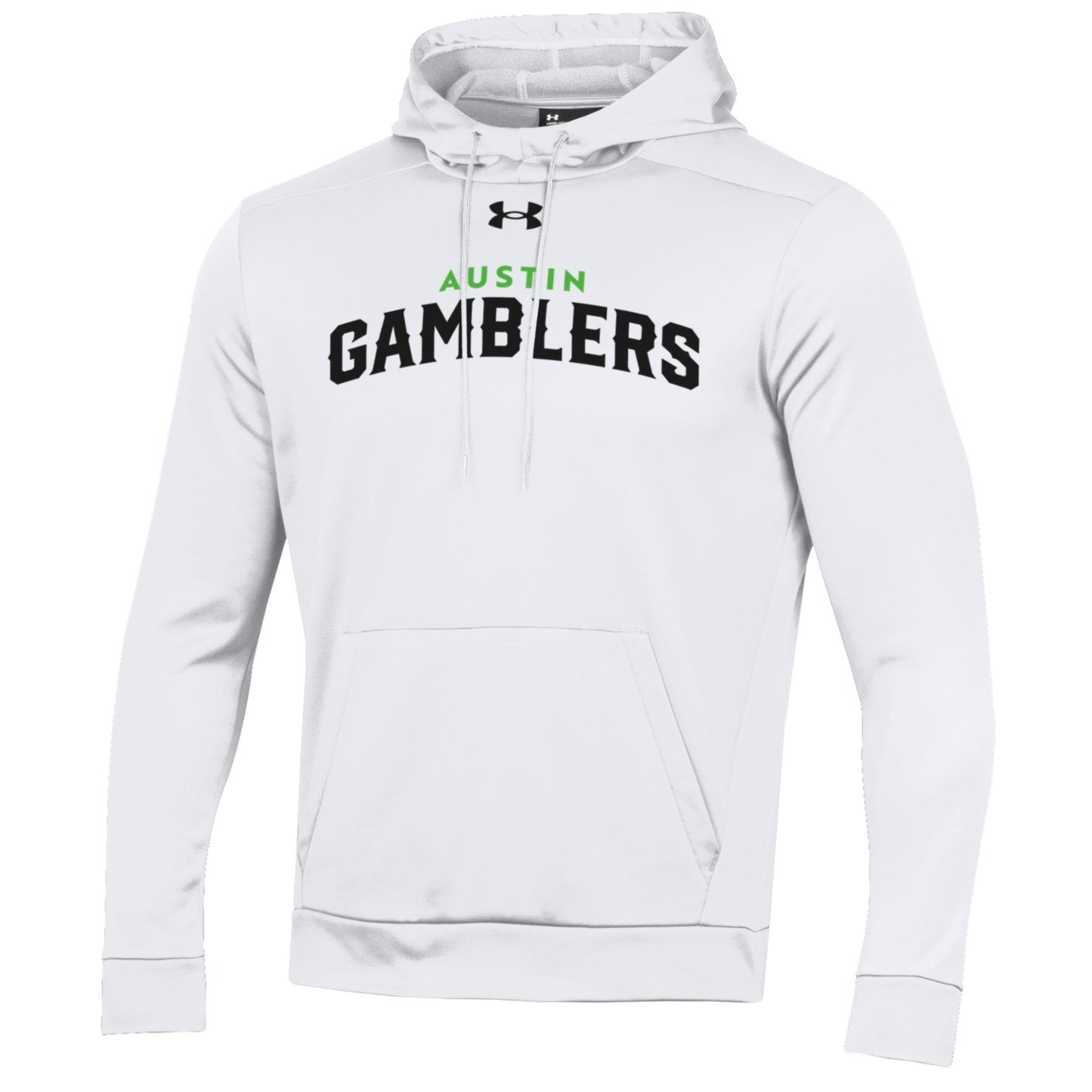 Austin Gamblers White Wordmark Under Armour Pullover Hoodie