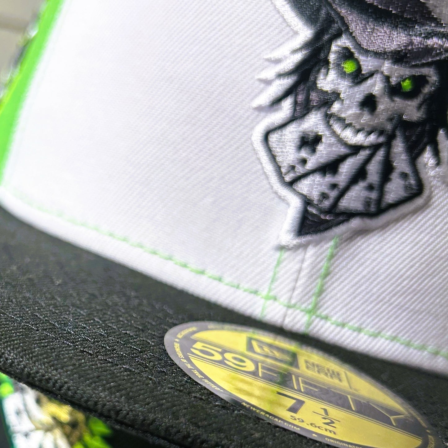 Austin Gamblers Lime & White New Era 6th Street Chutes Collection 59FIFTY Fitted Hat