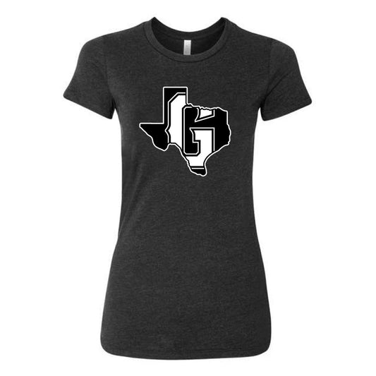 Women's Austin Gamblers Dark Grey State of Texas T-Shirt