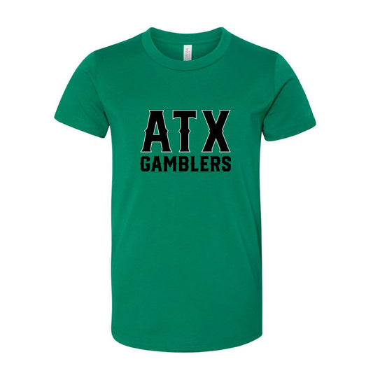 Youth Austin Gamblers Green ATX Gamblers T-Shirt