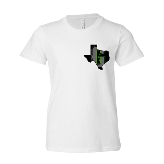 Youth Austin Gamblers White State of Texas T-Shirt