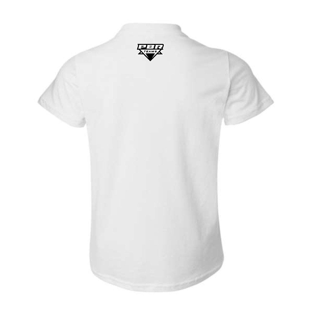 Gamblers “Texas G” Left Chest Youth Tee in White