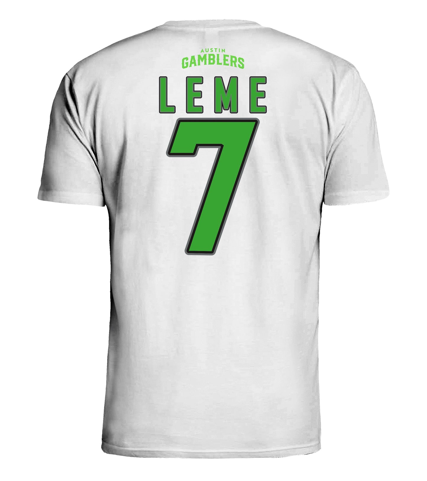 Jose Leme USA-Brazil White Tee #7 on Back